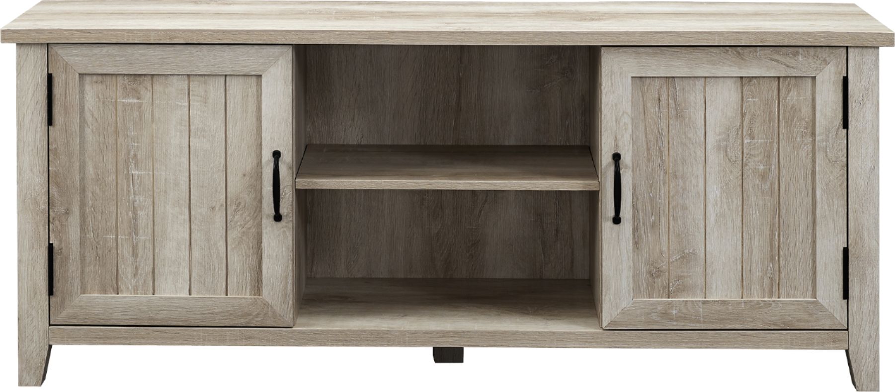 Walker Edison - Modern Farmhouse TV Stand for Most TVs Up to 64" - White Oak