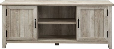Walker Edison - Modern Farmhouse TV Stand for Most TVs Up to 64" - White Oak - Front_Zoom