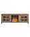 Front. Walker Edison - 70" Traditional Glass Door Cabinet Fireplace TV Stand for Most TVs up to 80" - Rustic Oak.