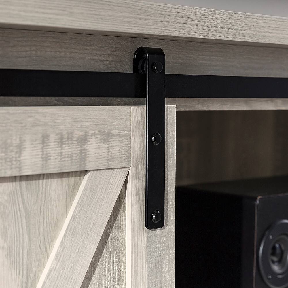 Alt View 3. Walker Edison - 58" Modern Farmhouse Sliding Door TV Stand for Most TVs up to 65" - Stone Grey.