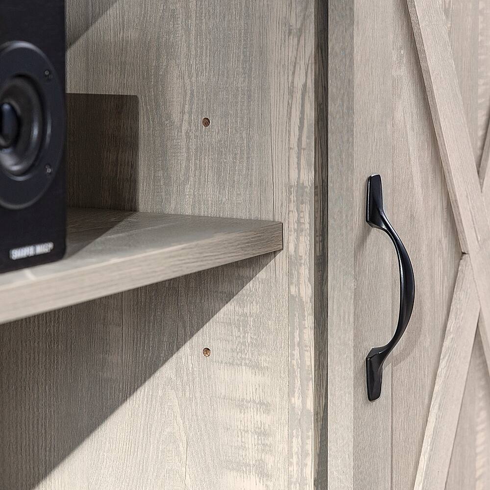 Alt View 2. Walker Edison - 58" Modern Farmhouse Sliding Door TV Stand for Most TVs up to 65" - Stone Grey.