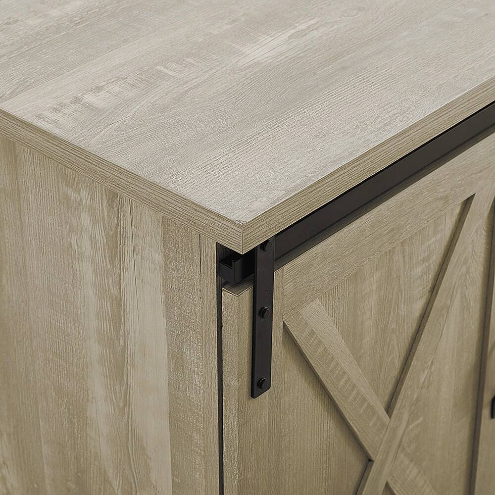 Alt View 15. Walker Edison - 58" Modern Farmhouse Sliding Door TV Stand for Most TVs up to 65" - Stone Grey.
