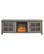 Front. Walker Edison - 70" Traditional Glass Door Cabinet Fireplace TV Stand for Most TVs up to 80" - Grey Wash.