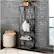 Alt View 13. Walker Edison - X-frame Industrial Wood and Metal 4-Shelf Bookcase - Slate Gray.