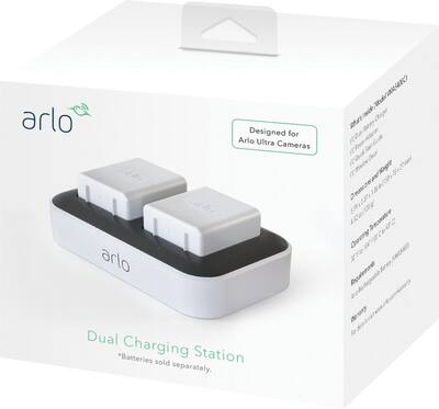 Arlo - Dual Battery Charger for Arlo Ultra Batteries - White