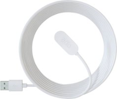8' Indoor Magnetic Charging Cable for Arlo Pro 5S 2K, Pro 4, Pro 3, Ultra 2, Ultra, Go 2 and Floodlight Cameras - White - Front_Zoom