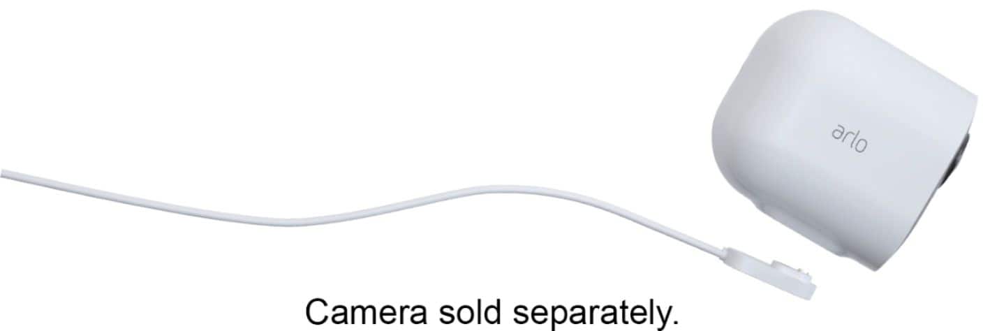 Alt View 11. Arlo - 8' Indoor Magnetic Charging Cable for Pro 5S 2K, Pro 4, Pro 3, Ultra 2, Ultra, Go 2 and Floodlight Cameras - White.