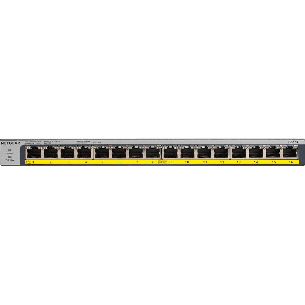 Best Buy: NETGEAR 16-Port 10/100/1000 Gigabit Ethernet PoE/PoE+