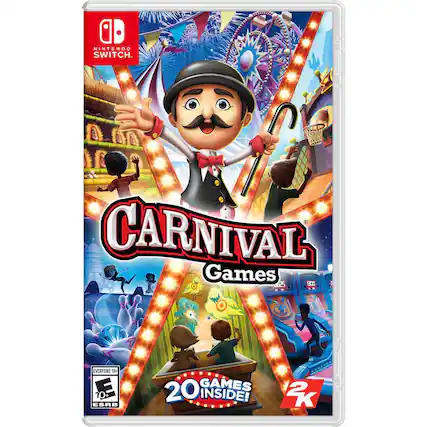 Carnival Games Nintendo Switch 20 Games Inside! E for Everyone 10+ ESRB - E10+ (Everyone 10+)