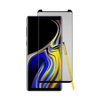 Angle. Gadget Guard - Tempered Glass Screen Protector for Samsung Galaxy Note9 - Black/Transparent.