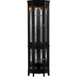 SEI Furniture - Essex Curio Cabinet - Black - Front_Zoom