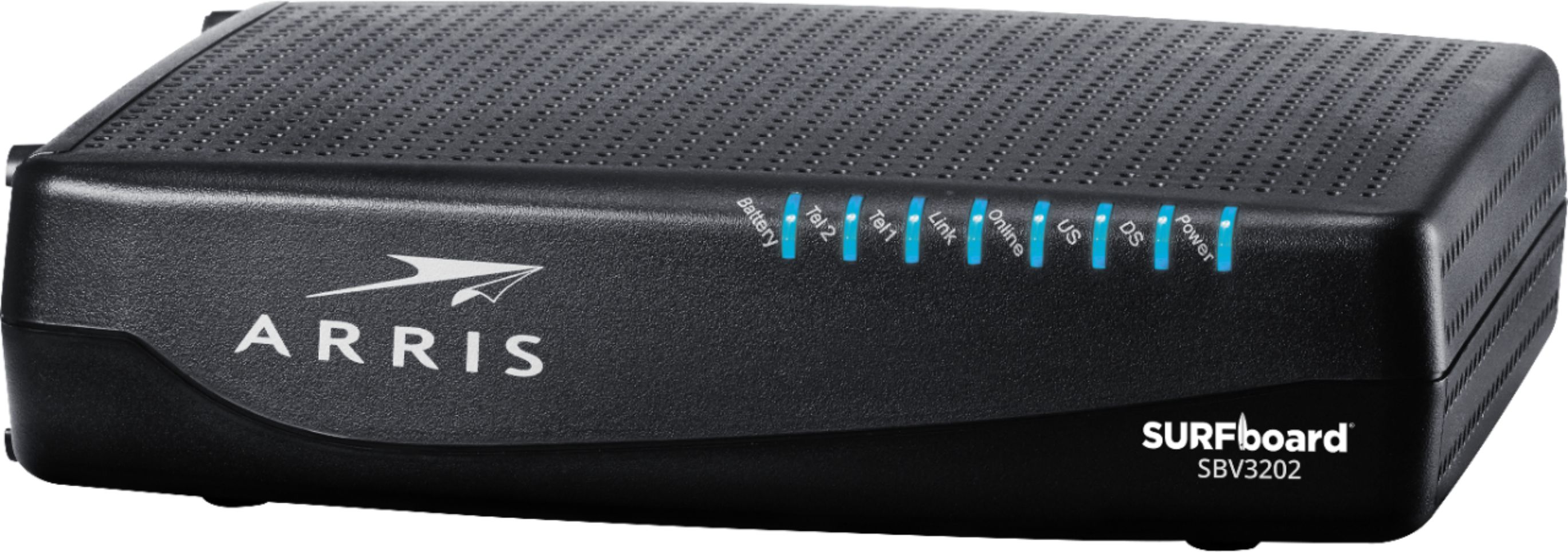 Left View: ARRIS - SURFboard 32 x 8 DOCSIS 3.0 Voice Cable Modem for Xfinity - Black