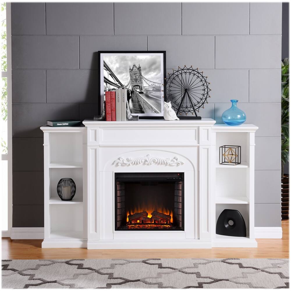 Best Buy: SEI Furniture Chantilly Electric Fireplace White FE8533