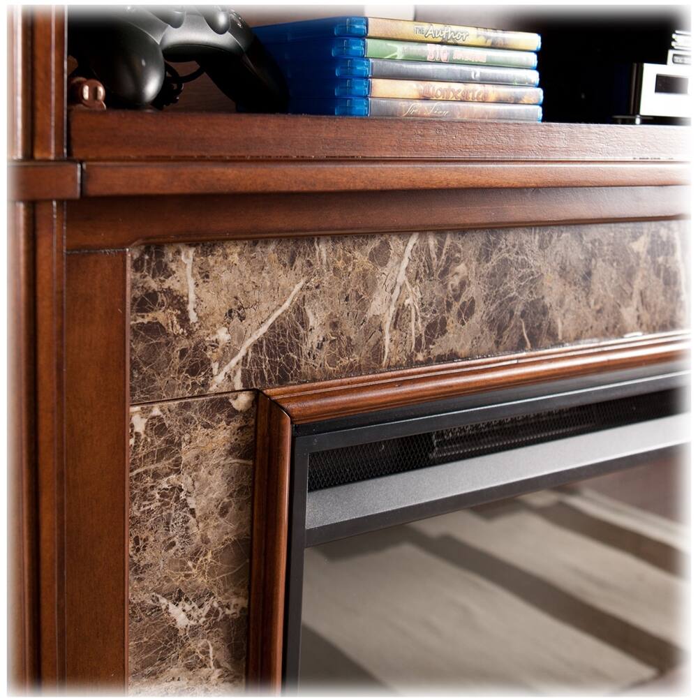 Best Buy SEI Highgate Electric Fireplace Whiskey Maple With Chocolate