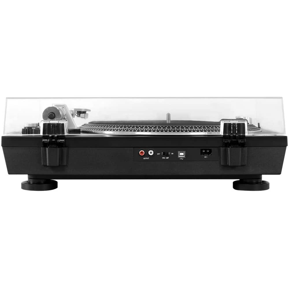 Back. Victrola - Pro Bluetooth Stereo Turntable - Black.