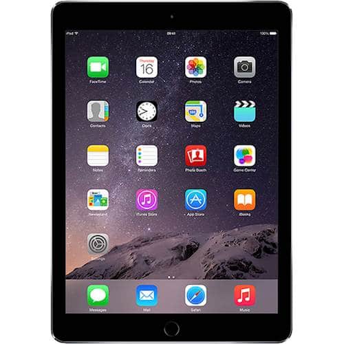 Apple - Certified Refurbished iPad Air (2nd Generation) (2014) Wi-Fi - 32GB - Space Gray - Front_Zoom
