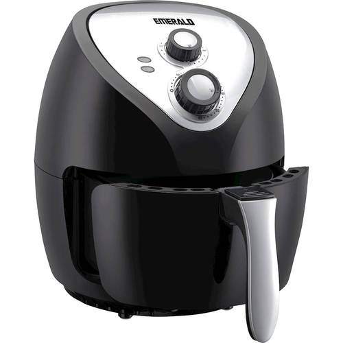 Emerald - 4L Analog Air Fryer - Black