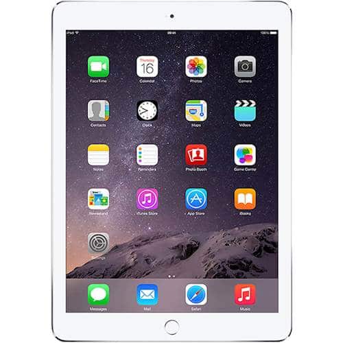 Front. Apple - Certified Refurbished iPad Air (2nd Generation) (2014) Wi-Fi - 32GB - Silver.