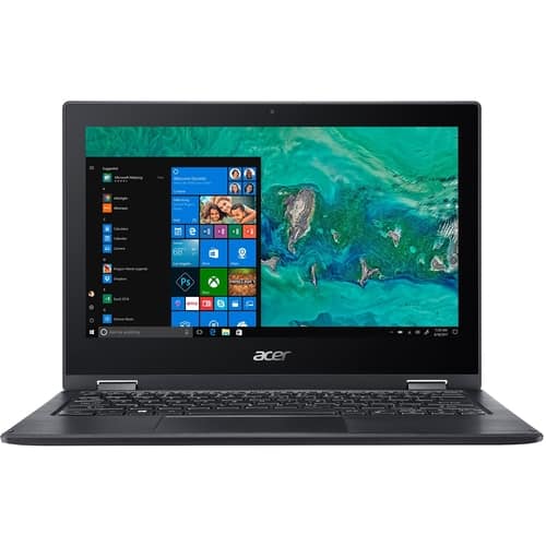 Acer - Spin 1 2-in-1 11.6" Laptop - Intel Celeron - 4GB Memory - 64GB eMMC Flash Memory - Obsidian Black