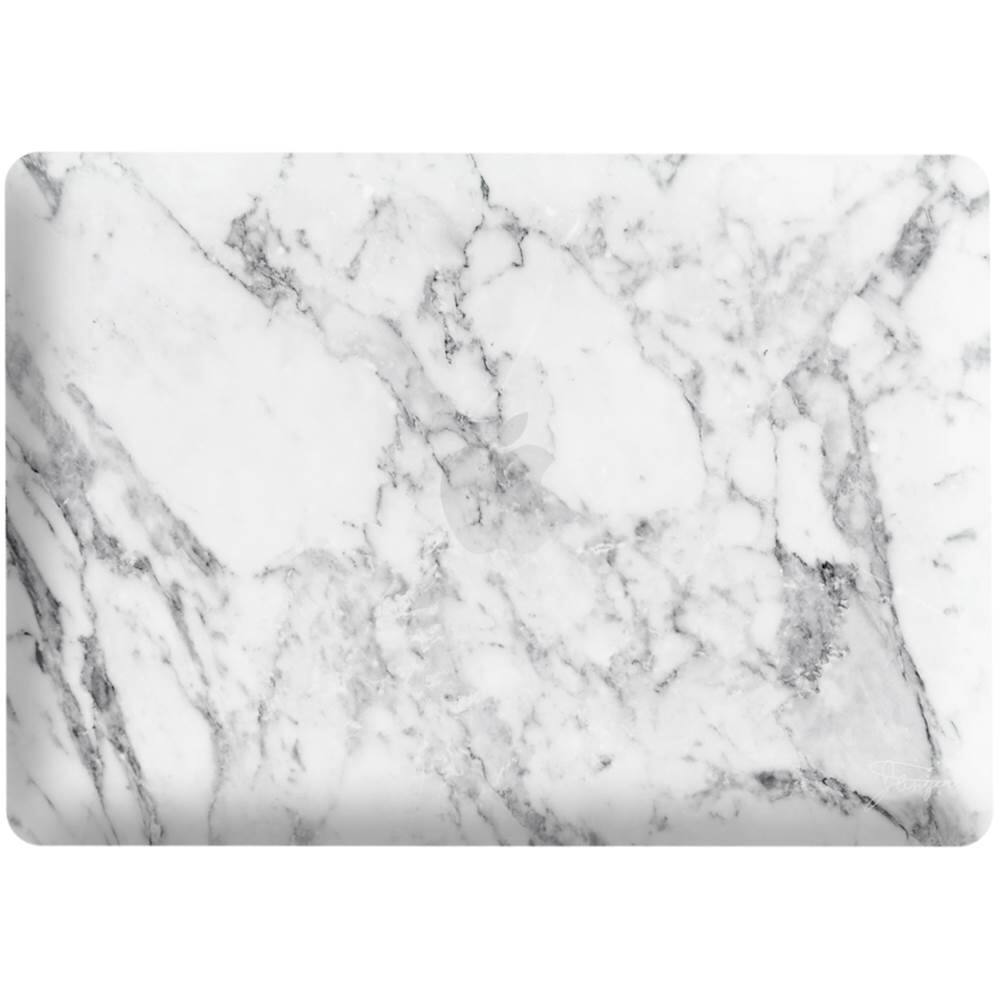 Front. iBenzer - Neon Party Top and Rear Cover for Apple® MacBook® Pro 15.4" - White Marble.