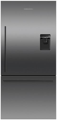 Fisher & Paykel - Freestanding 32-in 17.1 cu ft Refrigerator Freezer with Ice & Water - Black stainless steel