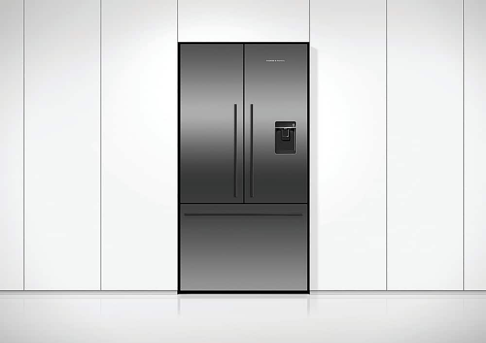 fisher and paykel black fridge