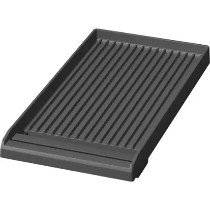Front. Thermador - Professional Grill Plate for PROFESSIONAL SERIES PCG364WD - Black.