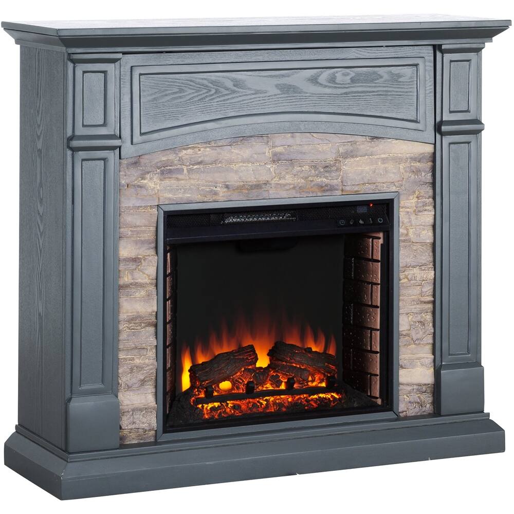 Best Buy: SEI Seneca Electric Fireplace Cool Slate Gray With Weathered ...