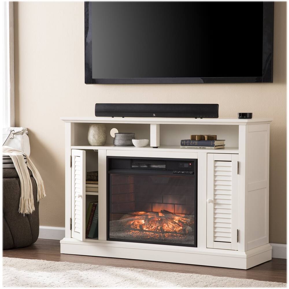 Best Buy Sei Antebellum Electric Fireplace Antique White Fi9306