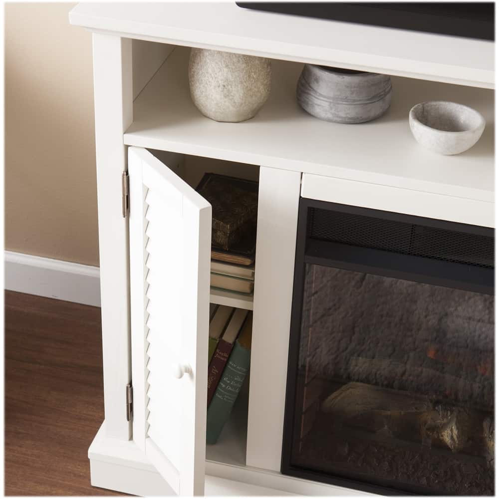Best Buy Sei Antebellum Electric Fireplace Antique White Fi9306