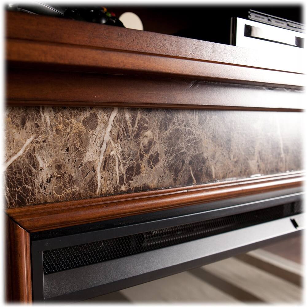 Best Buy SEI Furniture Highgate Electric Fireplace Whiskey Maple With