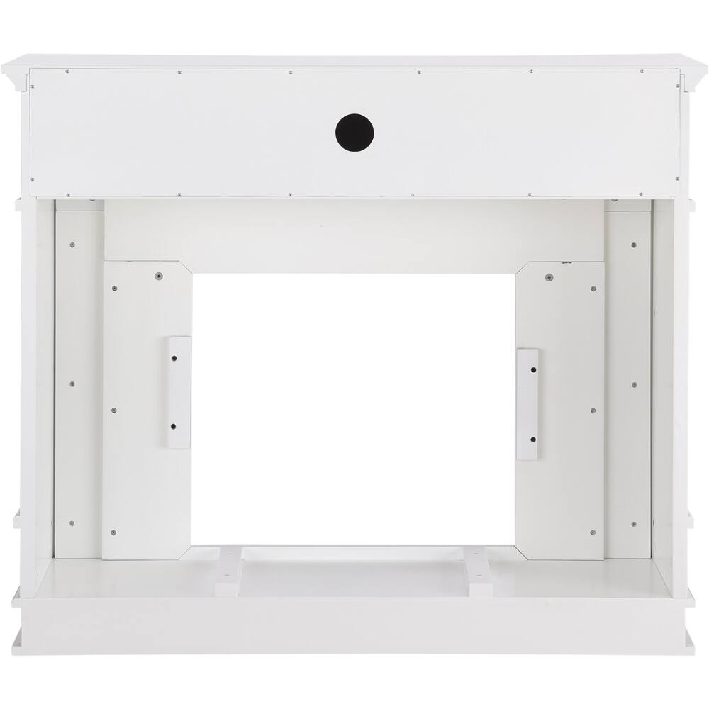 Best Buy SEI Furniture Highgate Electric Fireplace White With Gray