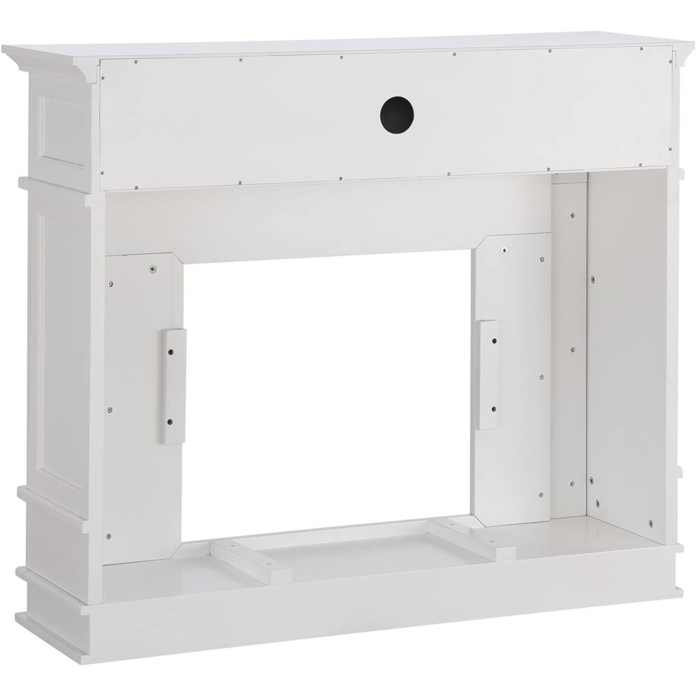 Best Buy SEI Furniture Highgate Electric Fireplace White With Gray
