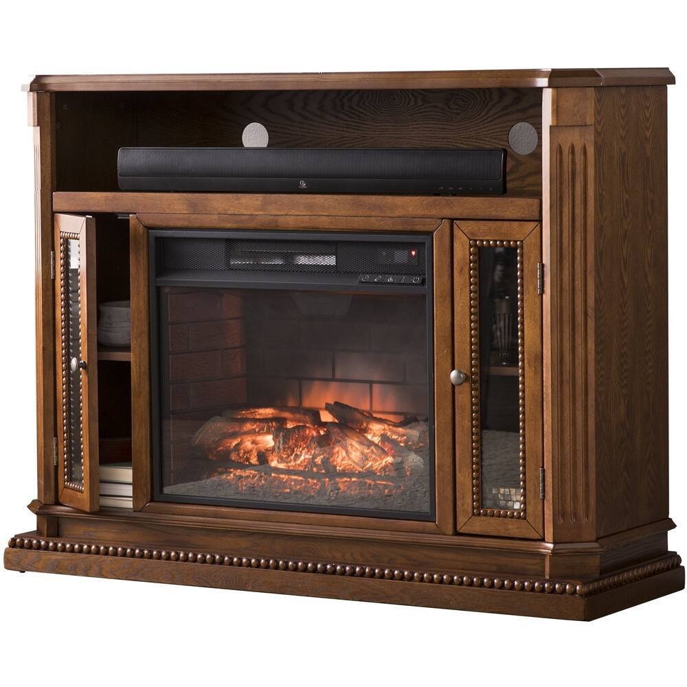 SEI Atkinson Electric Fireplace Rich Brown Oak FI9352 Best Buy