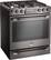 Angle. LG - STUDIO 6.3 Cu. Ft. Self-Cleaning Slide-In Gas Range with ProBake Convection - PrintProof Black Stainless Steel.