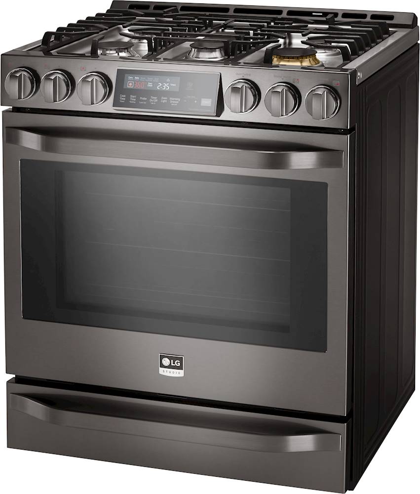 LG LRG3061BD 5.4 cu.ft. Gas Single Oven Range with 5 BNR, EasyClean®,  Griddle, Black Stainless Steel 