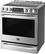 Left. LG - STUDIO 6.3 Cu. Ft. Smart Slide-In Electric True Convection Range with EasyClean and 3200W Power Burner - Stainless steel.