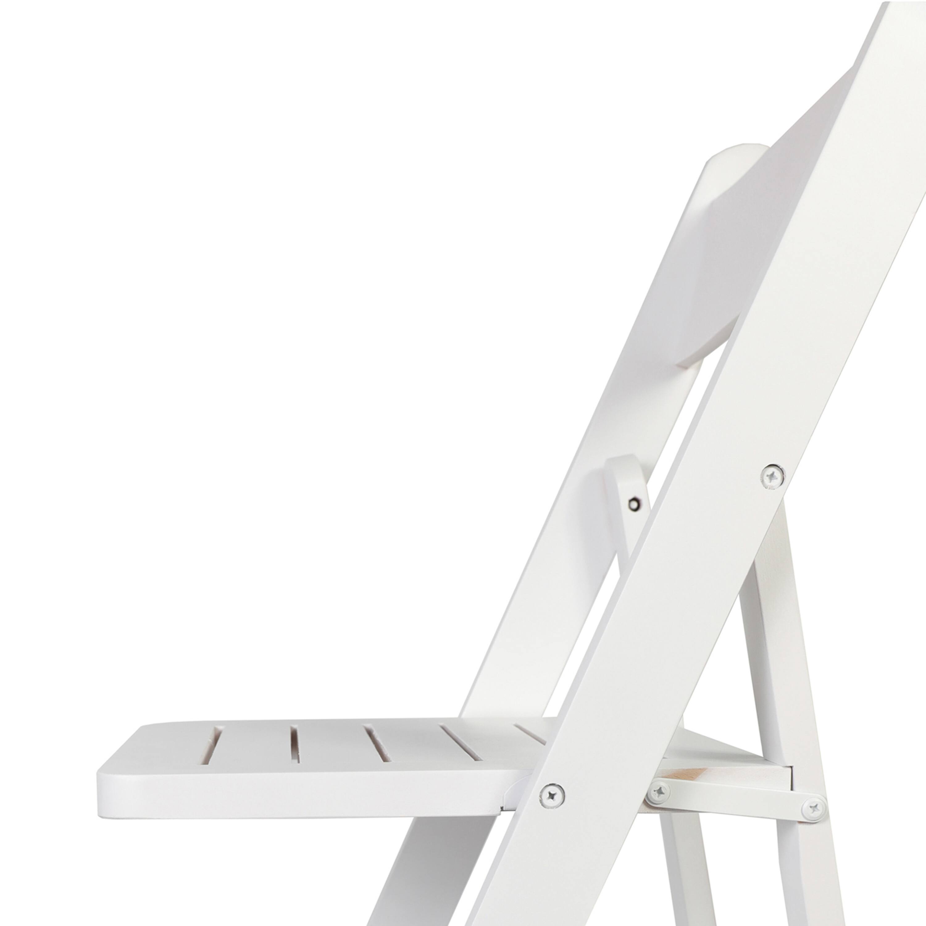 Alt View 10. Emma + Oliver - Magill Solid Wood Foldable Dining Chair - White.