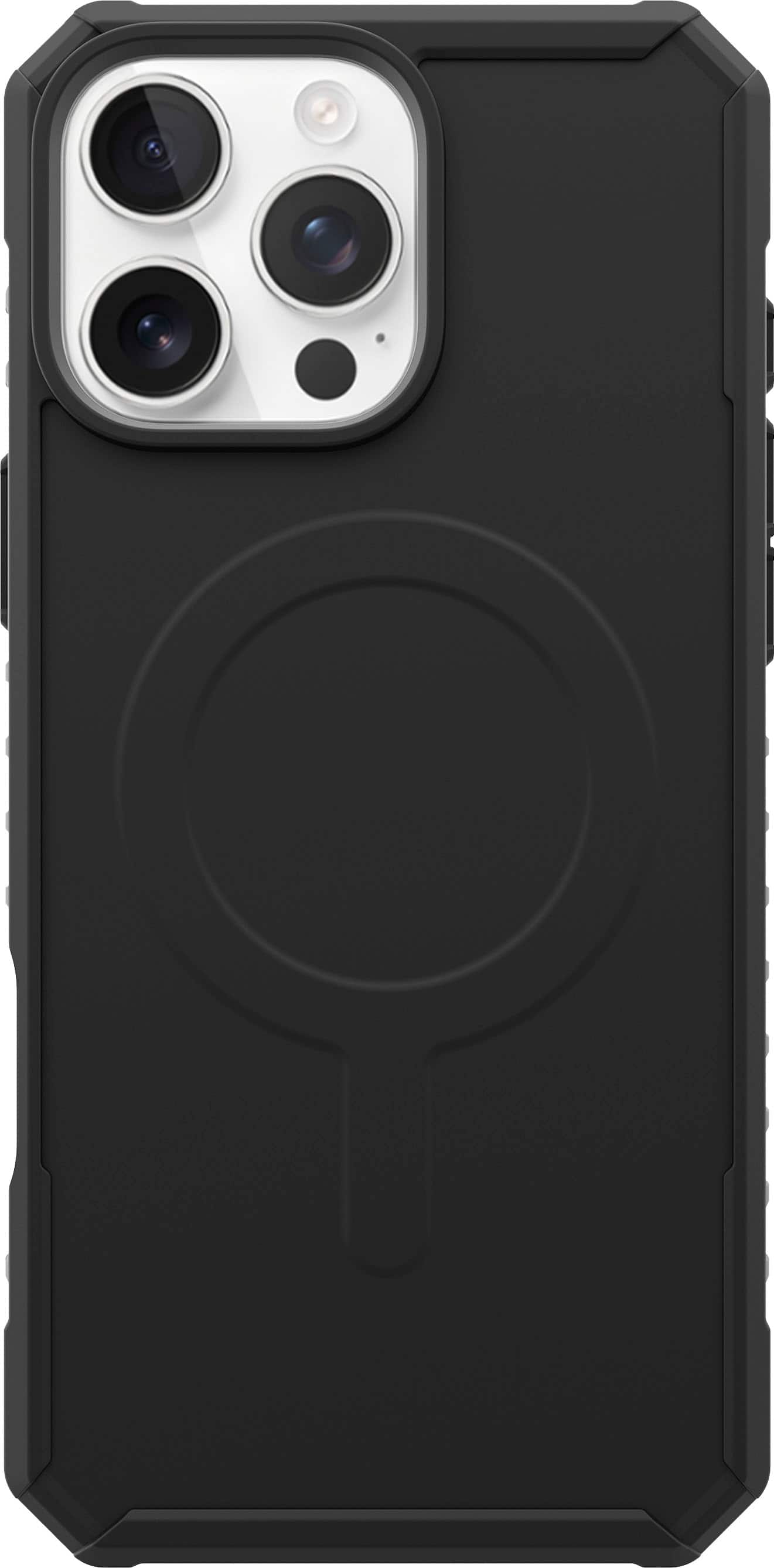 Insignia™ - Protective Case with Built-In MagSafe Ring for iPhone 16 Pro Max - Black - Front_Zoom