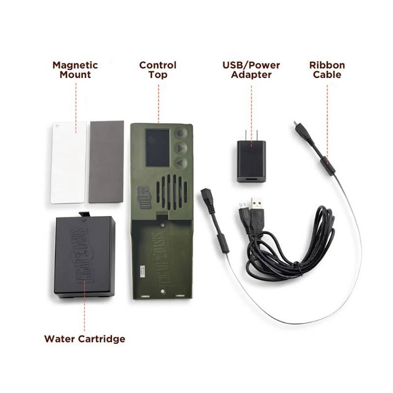 Magnetic Mount  
Control Top  
USB/Power Adapter  
Ribbon Cable  
Water Cartridge