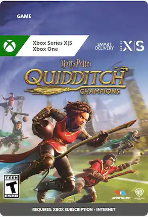 GAME Xbox Series XIS SMART X Xbox One DELIVERY SERIES X S Harry Potter QUIDDITCH CHAMPIONS TEEN T ESRB v WB unbroken WARNER BROS REQUIRES: XBOX SUBSCRIPTION INTERNET - T (Teen 13+)