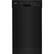 Front. Whirlpool - 18" Front Control Built-In Dishwasher with Stainless Steel Tub - Black.