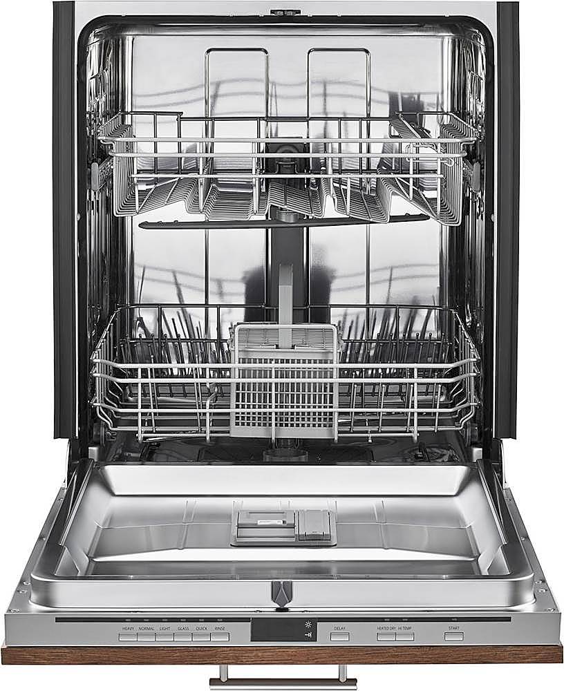 Whirlpool - 24" Front Control Built-In Dishwasher with Stainless Steel Tub - Custom Panel Ready