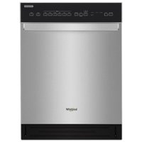 Whirlpool - Front Control Built-In Dishwasher with Cycle Memory, Adjustable Upper Rack and 51 dBA - Stainless Steel - Front_Zoom
