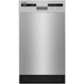 Whirlpool - 18" Front Control Built-In Dishwasher with Stainless Steel Tub - Monochromatic Stainless Steel