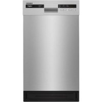 Whirlpool - 18" Front Control Built-In Dishwasher with Stainless Steel Tub - Monochromatic Stainless Steel - Front_Zoom