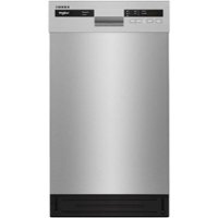Whirlpool - 18" Front Control Built-In Dishwasher with Stainless Steel Tub - Monochromatic stainless steel - Front_Zoom
