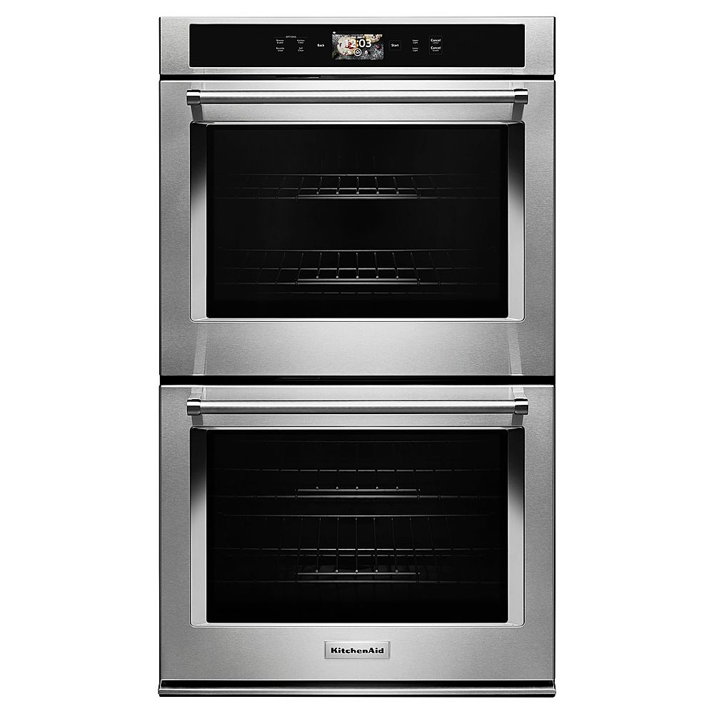 KitchenAid – Smart Oven+ 30″ Built-In Double Electric Convection Wall Oven – Stainless steel
