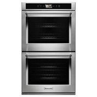 KitchenAid - Smart Oven+ 30" Built-In Double Electric Convection Wall Oven - Stainless steel - Front_Zoom