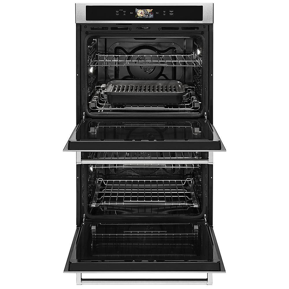 Alt View 20. KitchenAid - Smart Oven+ 30" Built-In Double Electric Convection Wall Oven - Stainless Steel.